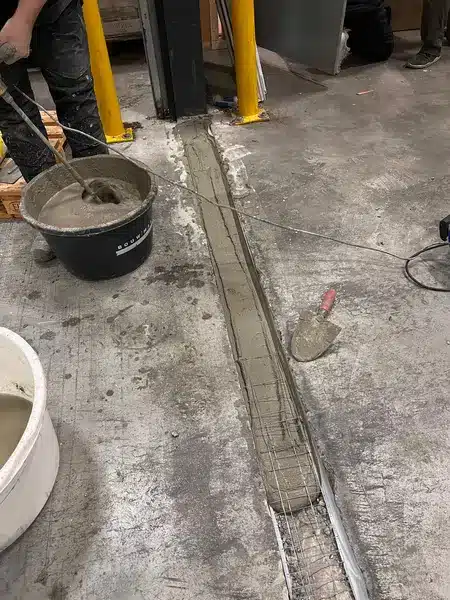 Betonvloer reparatie in distributiecentra & magazijnen